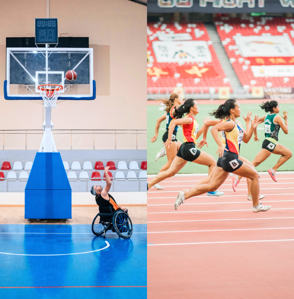 Paralympischer Basketballer und olympische Starterinnen