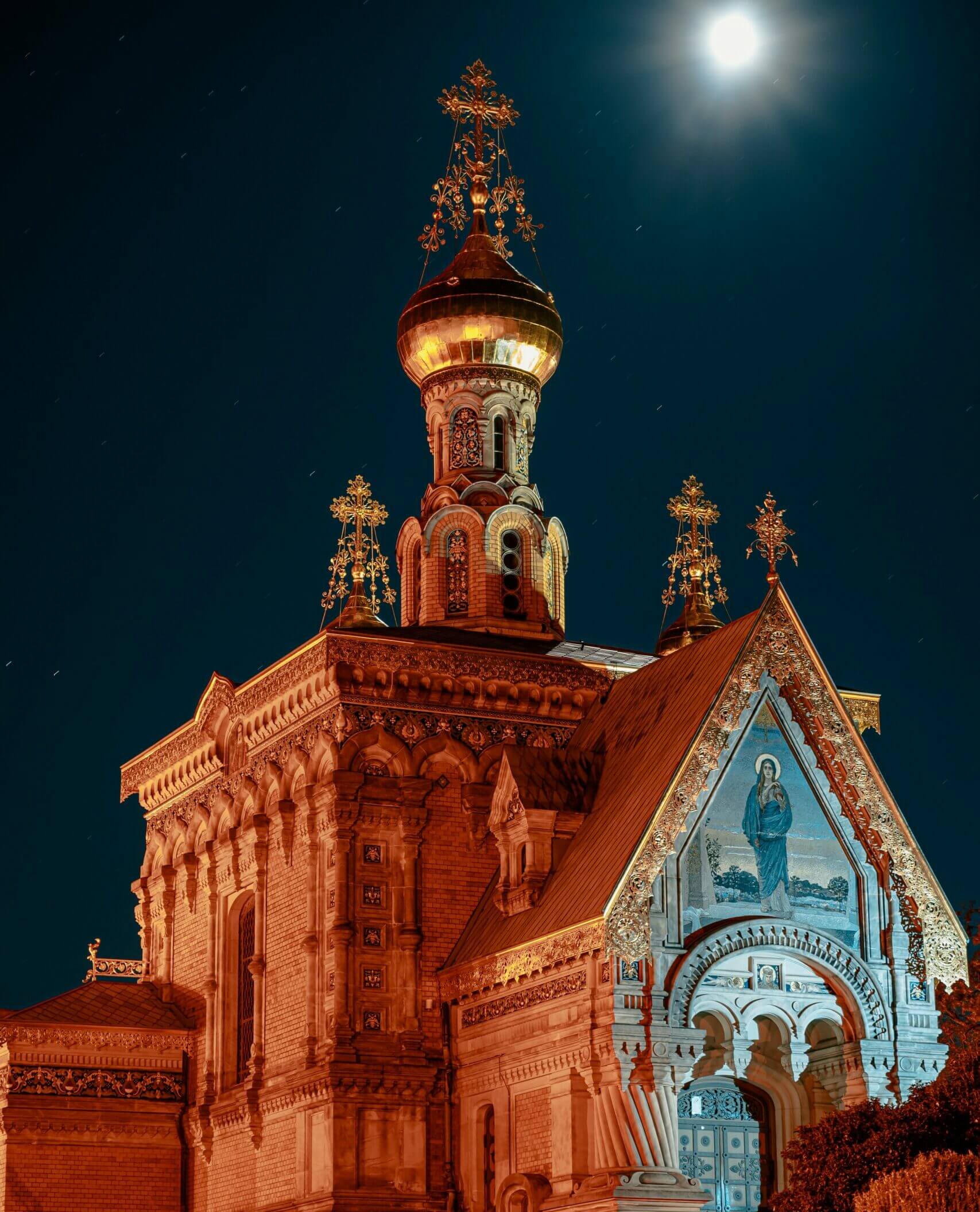 Kirche Hl. Maria Magdalena Darmstadt bei NachtKirche-Hl.Maria-Magdalena-Darmstadt-bei-Nacht